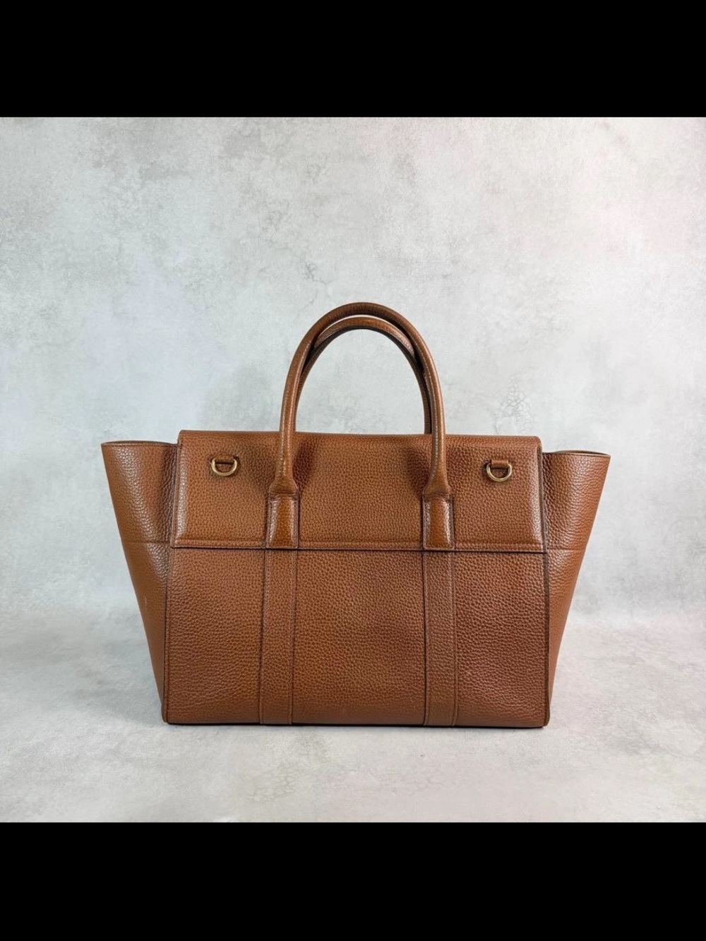 Mulberry Brown Pebbled Leather Bayswater Tote with Strap - Picture 2 of 11